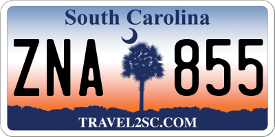 SC license plate ZNA855
