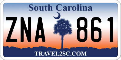 SC license plate ZNA861