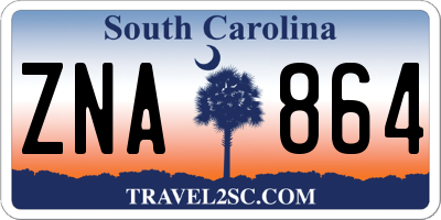 SC license plate ZNA864