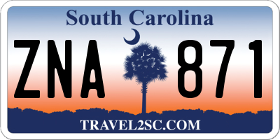 SC license plate ZNA871
