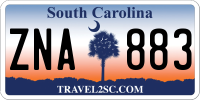 SC license plate ZNA883
