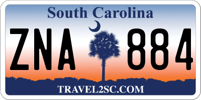 SC license plate ZNA884
