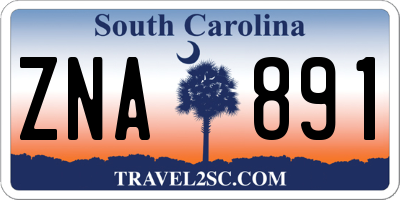 SC license plate ZNA891