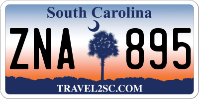 SC license plate ZNA895
