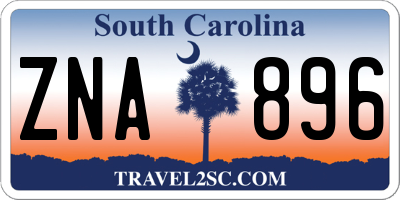 SC license plate ZNA896