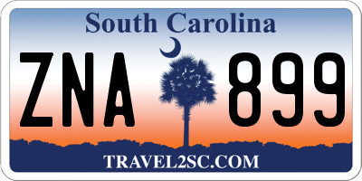 SC license plate ZNA899