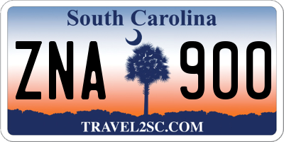 SC license plate ZNA900