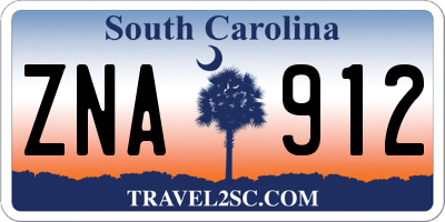 SC license plate ZNA912