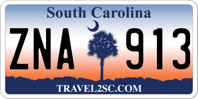 SC license plate ZNA913