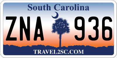 SC license plate ZNA936