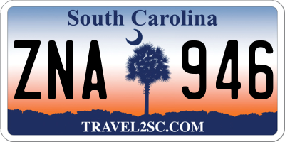 SC license plate ZNA946