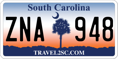 SC license plate ZNA948