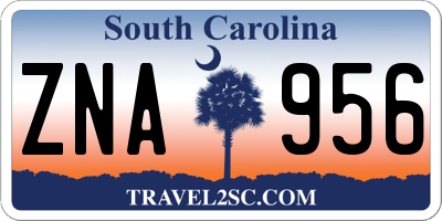 SC license plate ZNA956