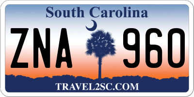 SC license plate ZNA960