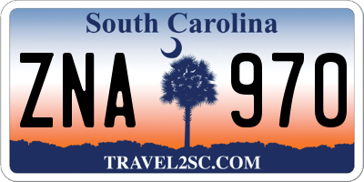 SC license plate ZNA970