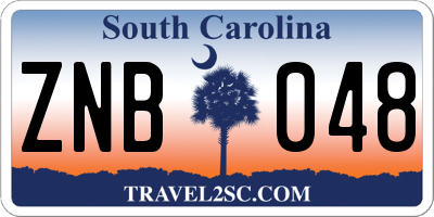SC license plate ZNB048