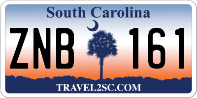 SC license plate ZNB161