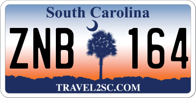 SC license plate ZNB164