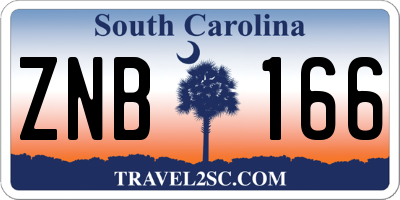 SC license plate ZNB166