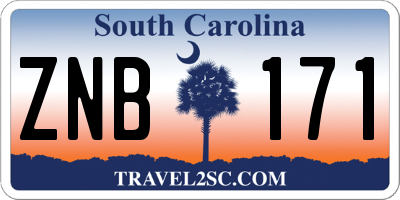 SC license plate ZNB171