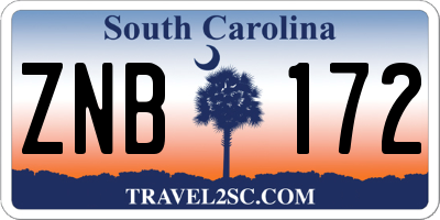 SC license plate ZNB172