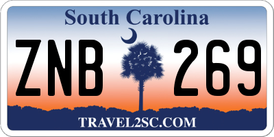 SC license plate ZNB269