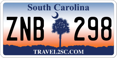 SC license plate ZNB298