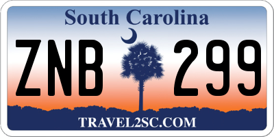 SC license plate ZNB299
