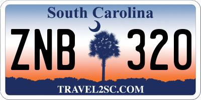 SC license plate ZNB320