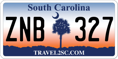 SC license plate ZNB327