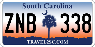 SC license plate ZNB338