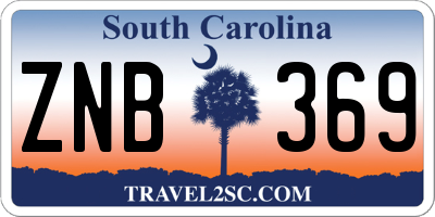 SC license plate ZNB369