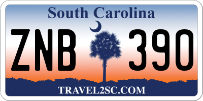 SC license plate ZNB390