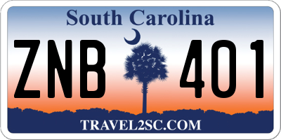 SC license plate ZNB401