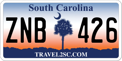 SC license plate ZNB426