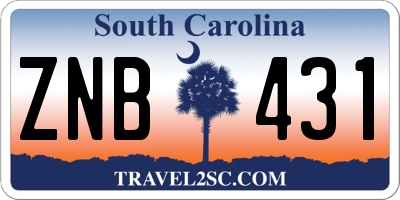 SC license plate ZNB431