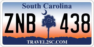 SC license plate ZNB438