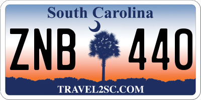 SC license plate ZNB440