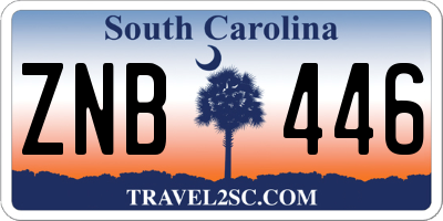 SC license plate ZNB446