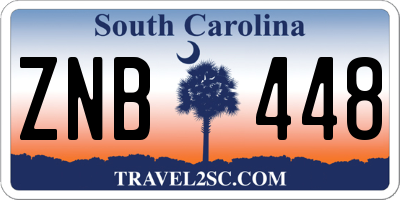 SC license plate ZNB448