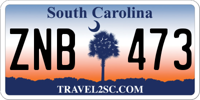 SC license plate ZNB473