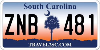 SC license plate ZNB481