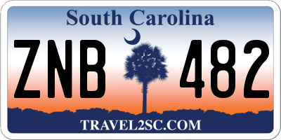 SC license plate ZNB482