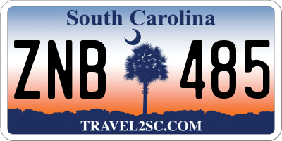 SC license plate ZNB485