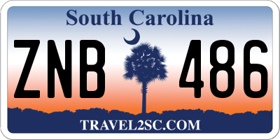 SC license plate ZNB486