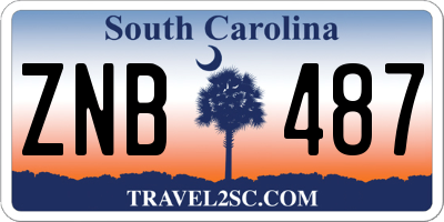 SC license plate ZNB487