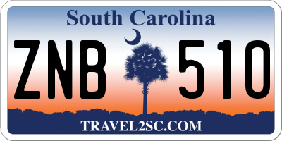 SC license plate ZNB510