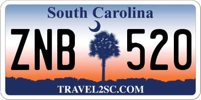 SC license plate ZNB520