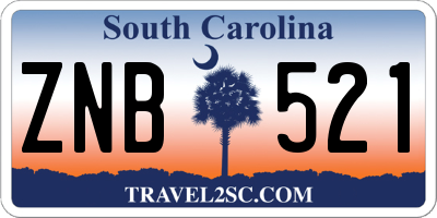 SC license plate ZNB521