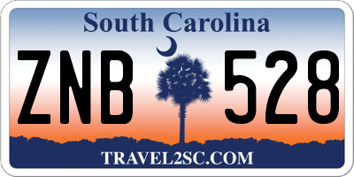 SC license plate ZNB528